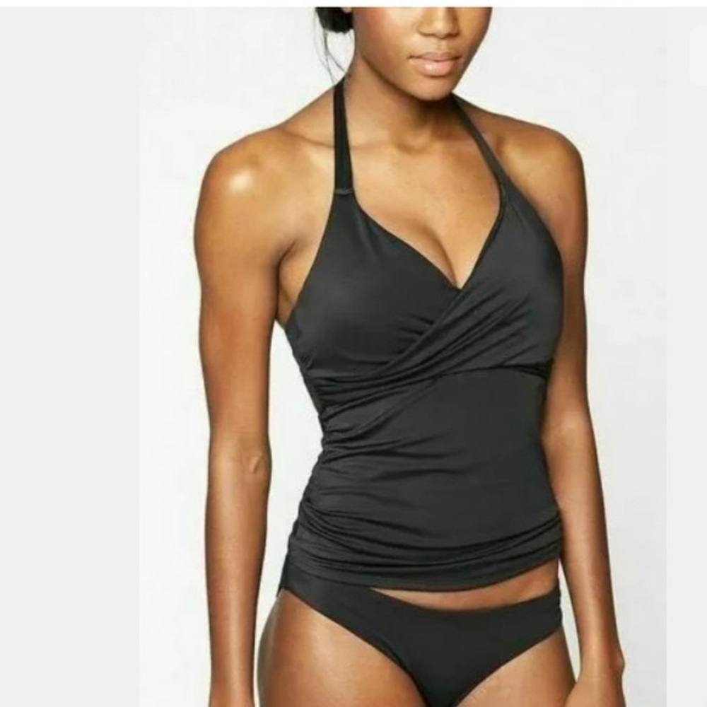 Athleta Wrap Twist Tankini Swim Top